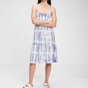 GAP Racerback Tiered Midi Tie Dye Dress Size XL New
